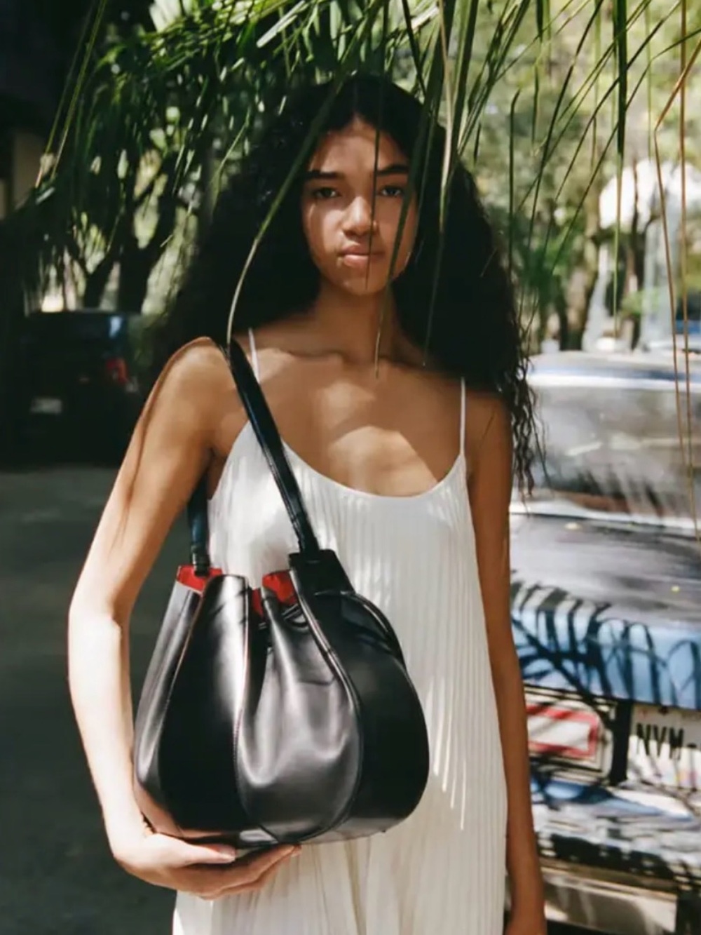Mansur Gavriel Black Lillium Bucket Bag